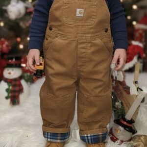 Carhartt Kids' Brown Duck Bib Overalls
